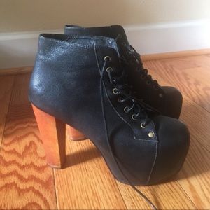 Jeffrey Campbell Lita Black Platform Boots